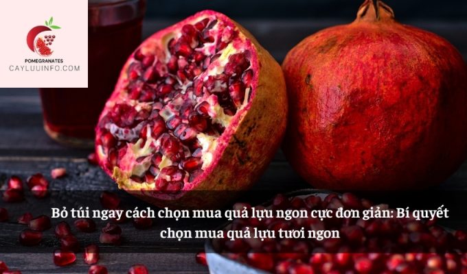 Bỏ túi ngay cách chọn mua quả lựu ngon cực đơn giản: Bí quyết chọn mua quả lựu tươi ngon